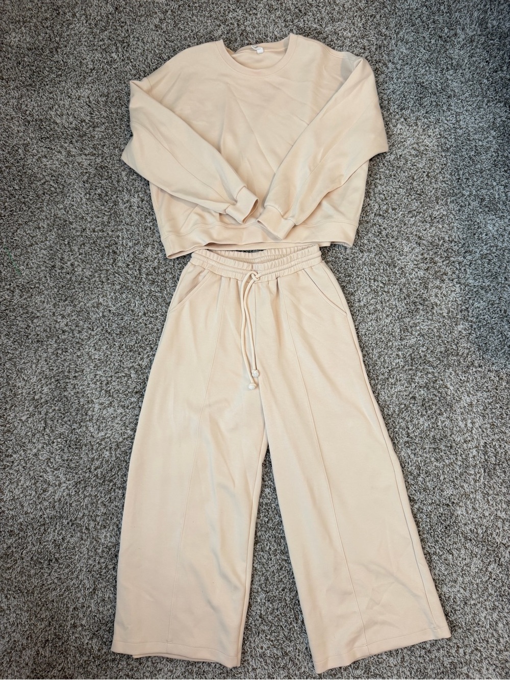 Wishlist Cream Wide-Leg Drawstring Pants